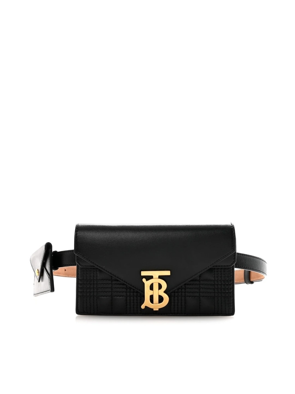 Burberry Black TB Leather Belt Bag